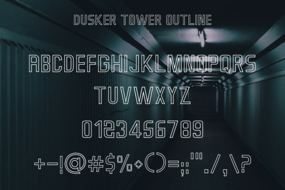 Dusker Tower Outline: A Versatile and Stylish Sans Serif Font