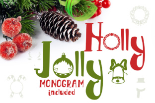 Holly Jolly: A Festive Monogram Font for Every Holiday Occasion