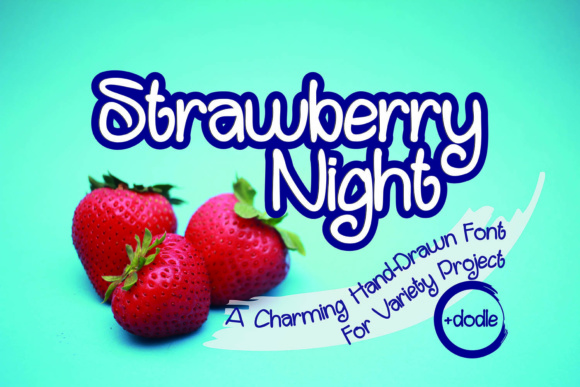 Strawberry Night: A Versatile Hand-Drawn Font for Creative Projects